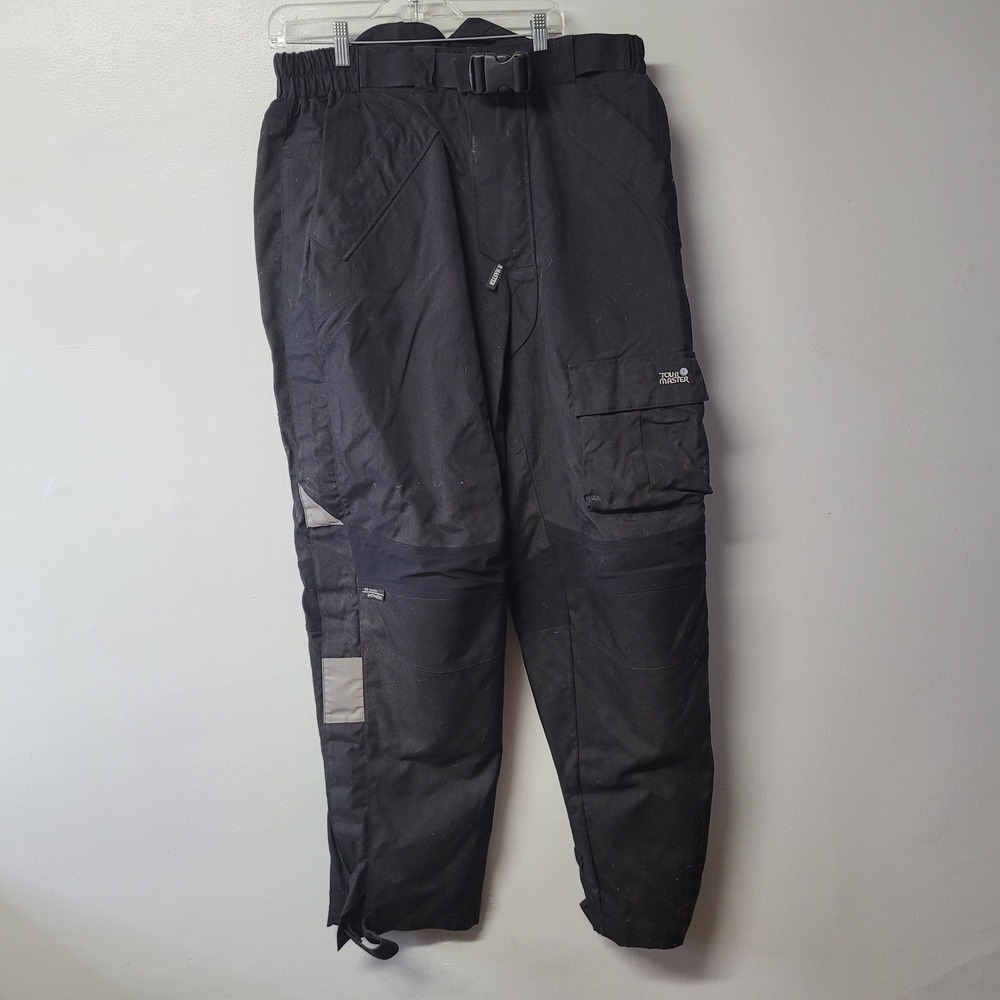 Tour Master Cortech Mens XL 36 38 Black Cordura Nylon Motorcycle‎ Riding Pants